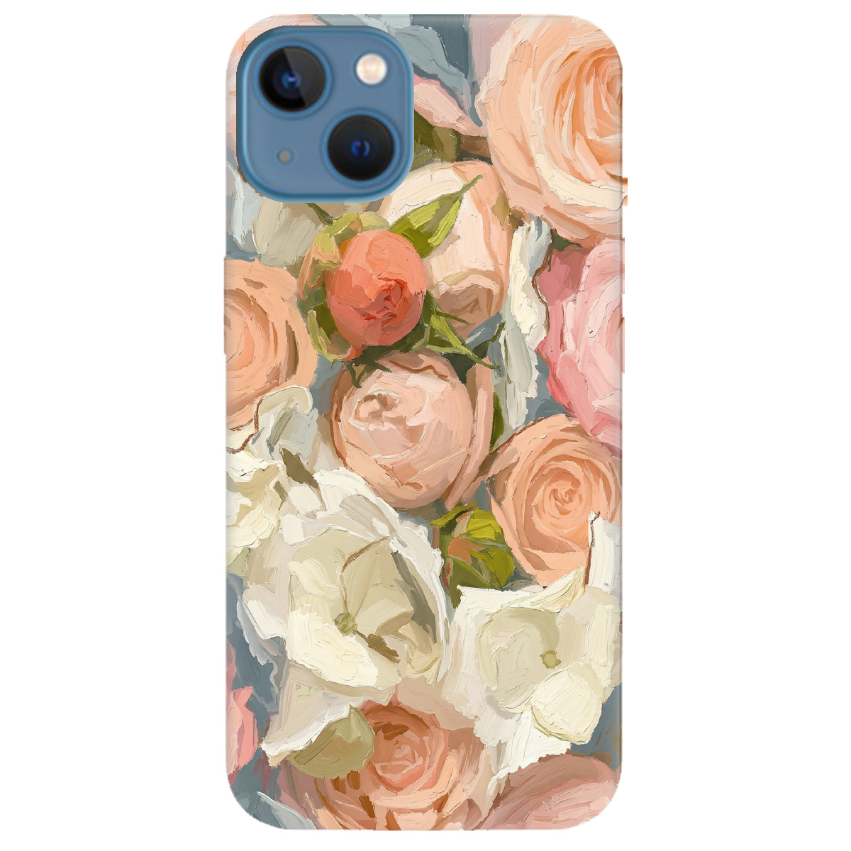 Чехол для Apple iPhone 13 прозрачный Пастель в цветах - фото 1 - Чехлы для телефонов