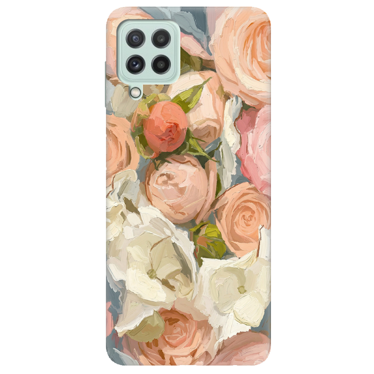 Чехол для Samsung Galaxy M22 прозрачный Пастель в цветах - фото 1 - Чехлы для телефонов