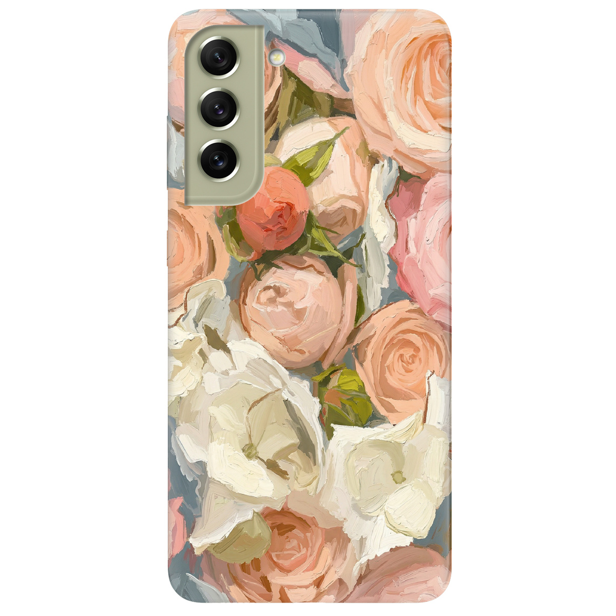 Чохол для Samsung Galaxy S21 FE прозорий Пастель у квітах - фото 1 - Чохли для телефонів