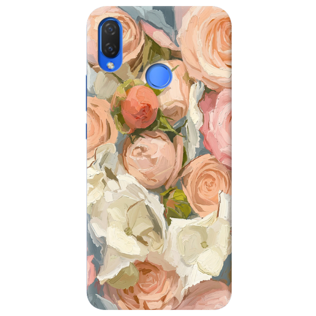 Чехол для Huawei P Smart Plus прозрачный Пастель в цветах - фото 1 - Чехлы для телефонов