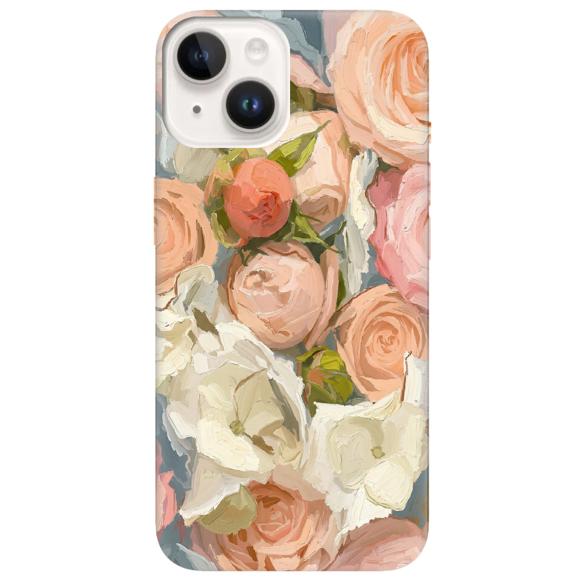 Чохол для Apple iPhone 14 Plus прозорий Пастель у квітах - фото 1 - Чохли для телефонів