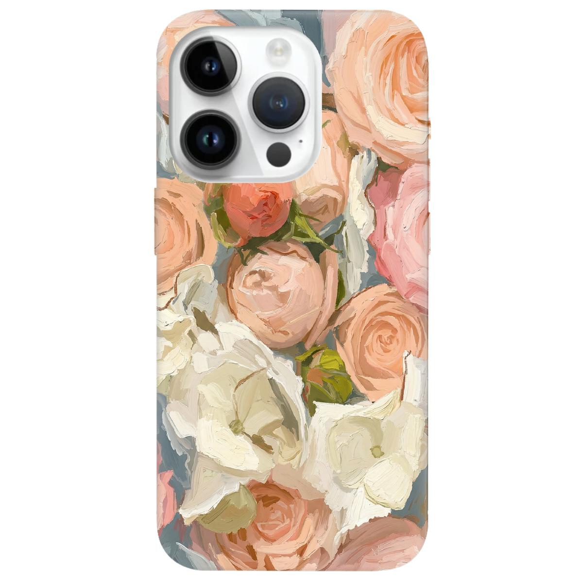 Чехол для Apple iPhone 14 Pro прозрачный Пастель в цветах - фото 1 - Чехлы для телефонов