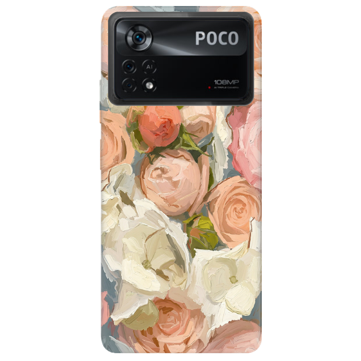 Чохол для Xiaomi Poco X4 Pro 5G прозорий Пастель у квітах - фото 1 - Чохли для телефонів