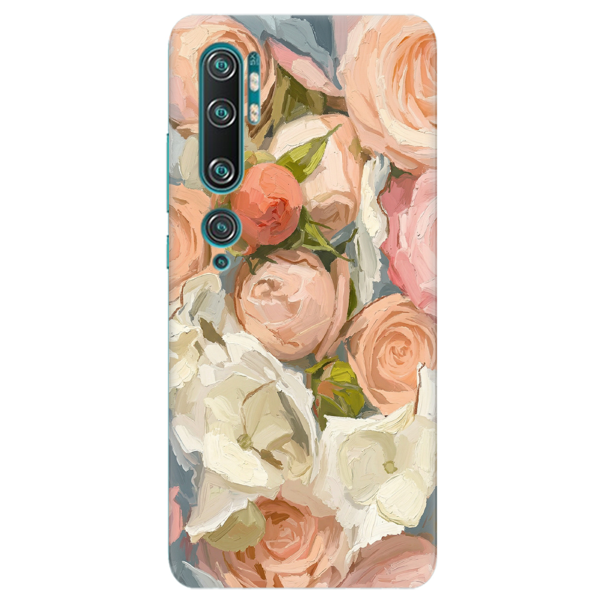 Чохол для Xiaomi Mi Note 10 Pro прозорий Пастель у квітах - фото 1 - Чохли для телефонів