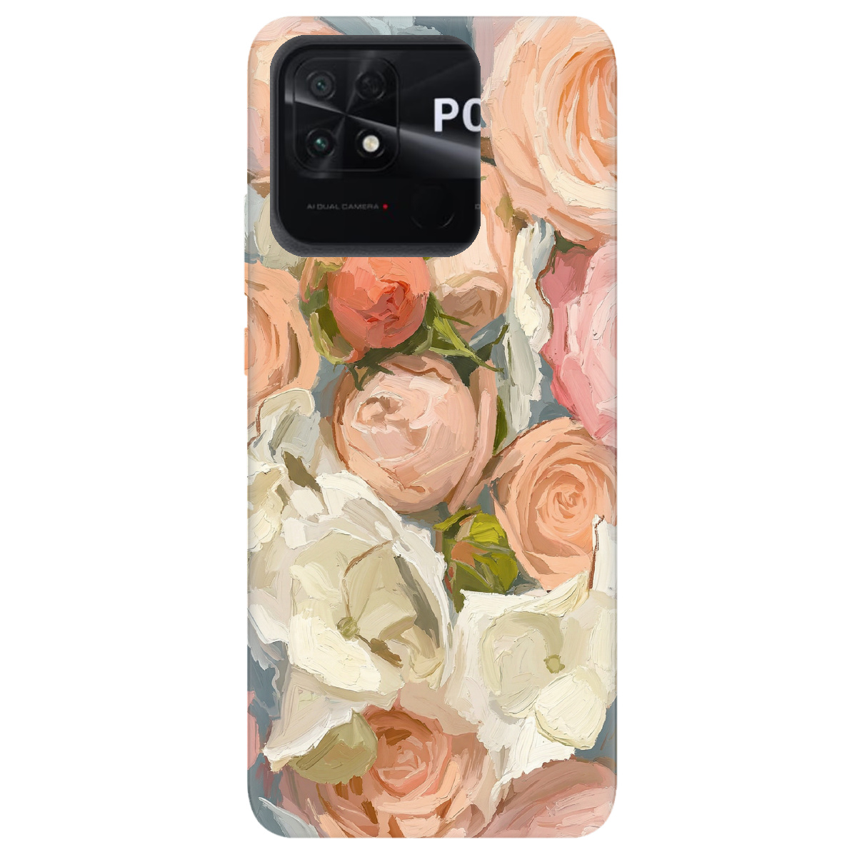 Чохол для Xiaomi Poco C40 прозорий Пастель у квітах - фото 1 - Чохли для телефонів