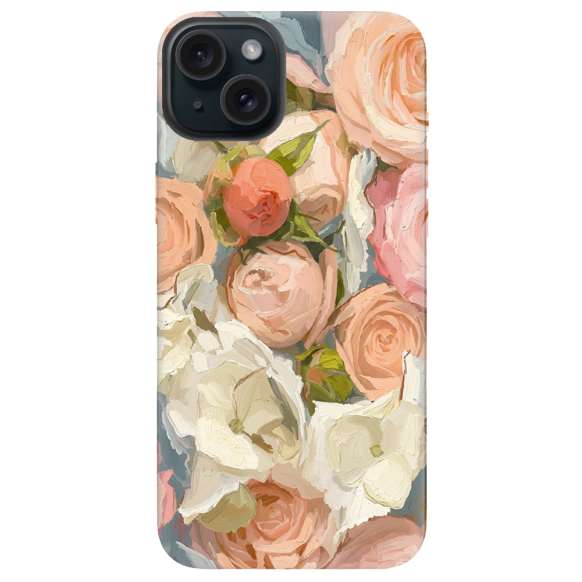 Чохол для Apple iPhone 15 Plus прозорий Пастель у квітах - фото 1 - Чохли для телефонів