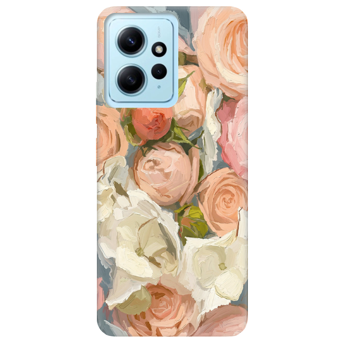 Чохол для Xiaomi Redmi Note 12 4G прозорий Пастель у квітах - фото 1 - Чохли для телефонів