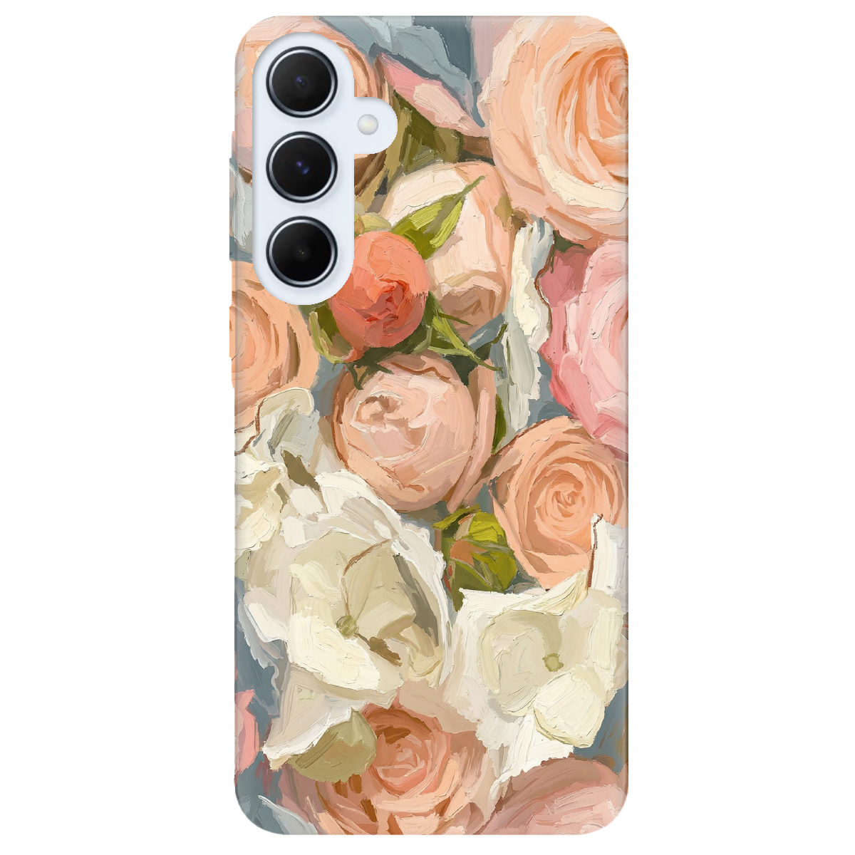 Чохол для Samsung Galaxy A55 прозорий Пастель у квітах - фото 1 - Чохли для телефонів