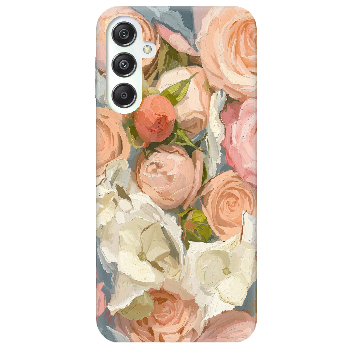 Чохол для Samsung Galaxy M34 5G прозорий Пастель у квітах - фото 1 - Чохли для телефонів
