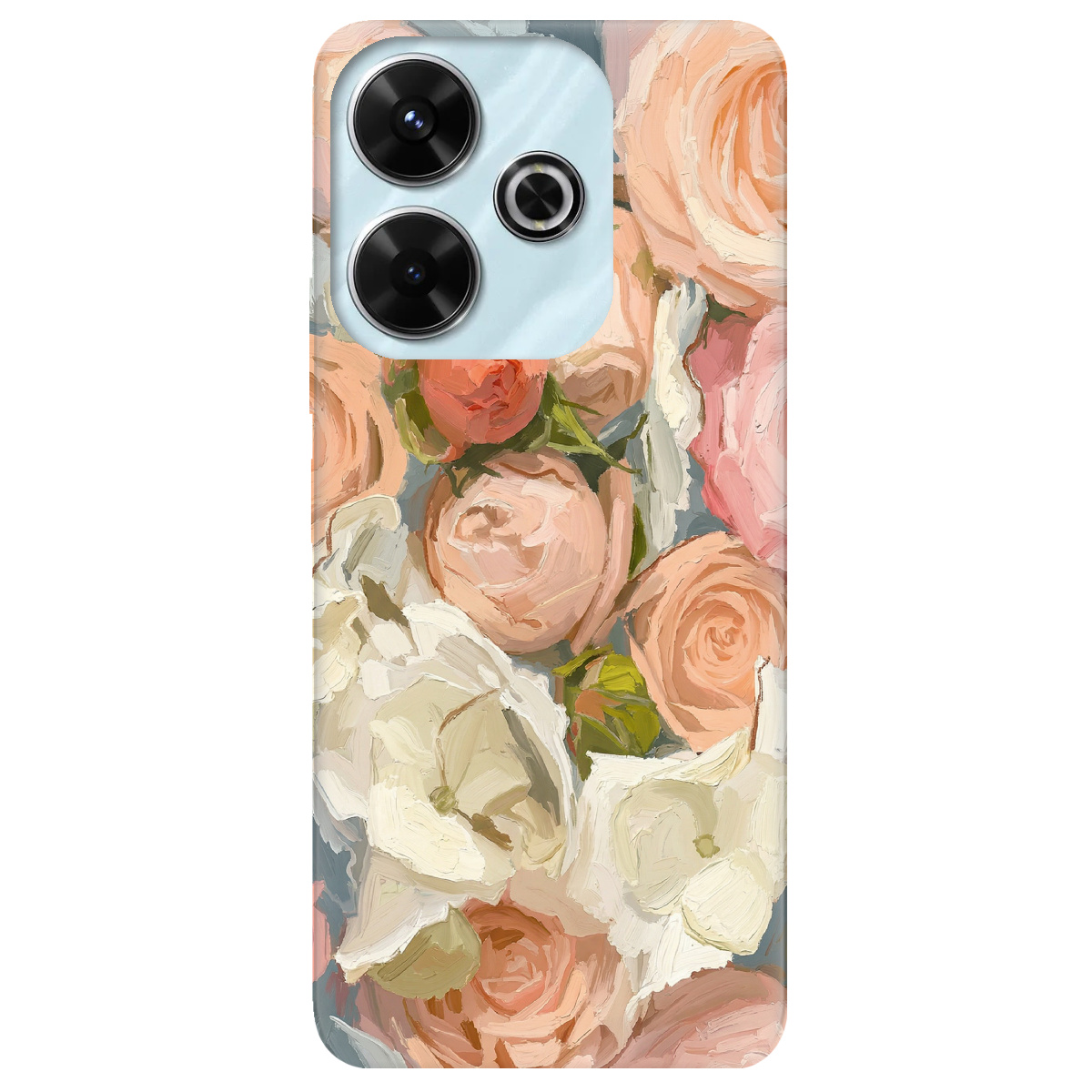 Чохол для Xiaomi Poco M6 4G прозорий Пастель у квітах - фото 1 - Чохли для телефонів