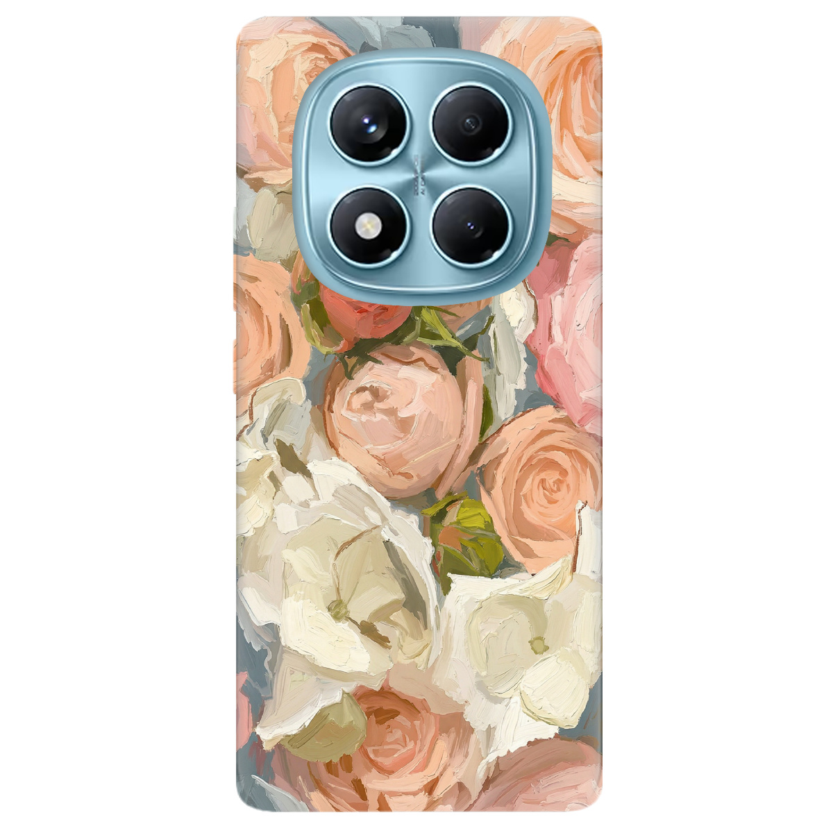 Чохол для Xiaomi Redmi Note 14 Pro 4G прозорий Пастель у квітах - фото 1 - Чохли для телефонів