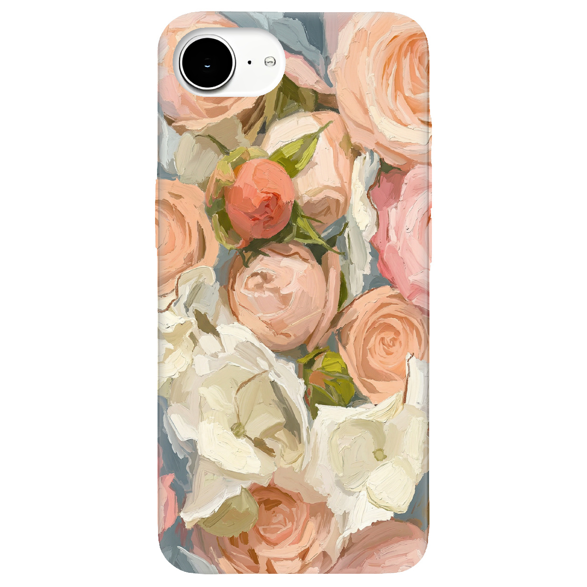 Чохол для Apple iPhone 16e прозорий Пастель у квітах - фото 1 - Чохли для телефонів