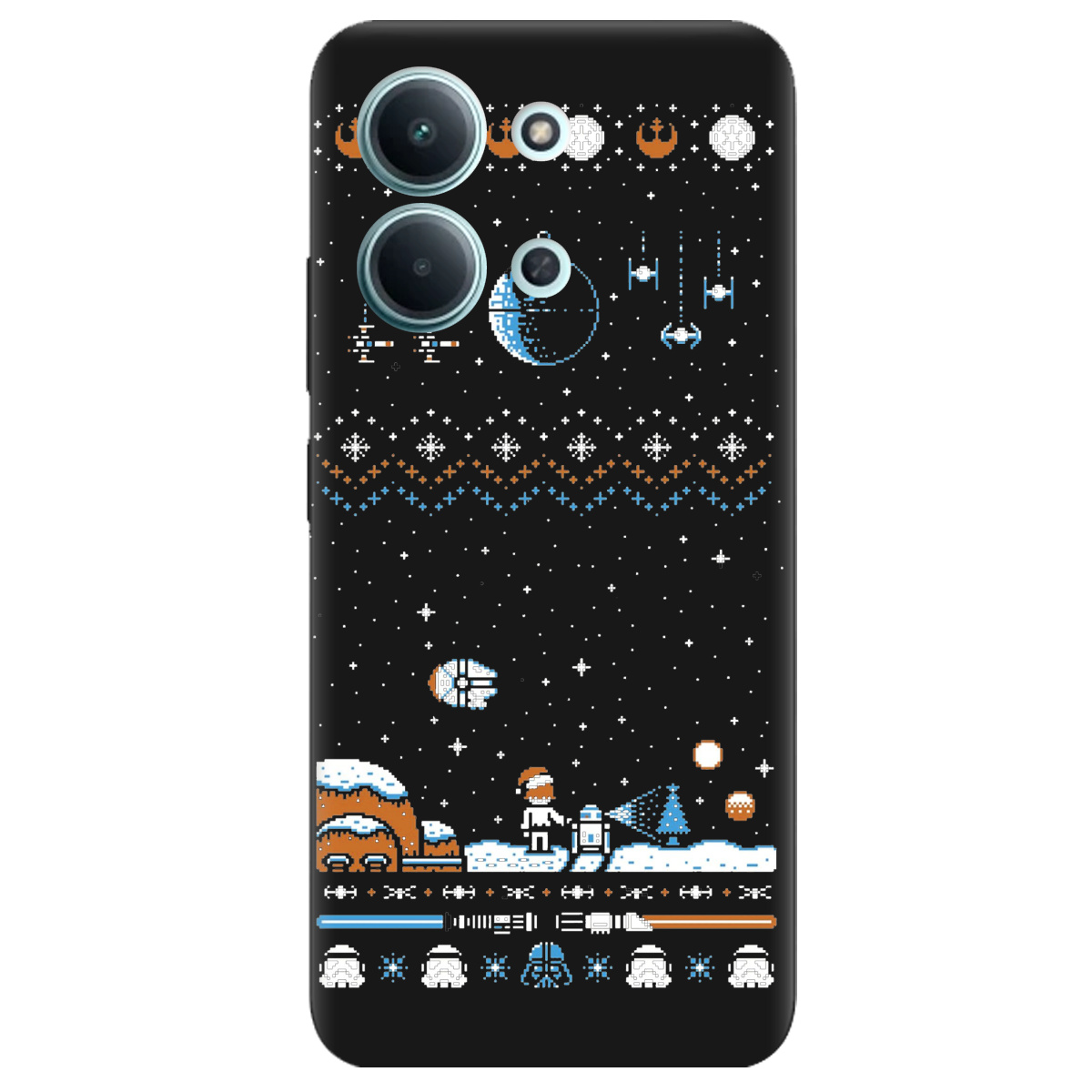 Чехол для Xiaomi Redmi 15C черный матовый soft touch Star wars - фото 1 - Чехлы для телефонов