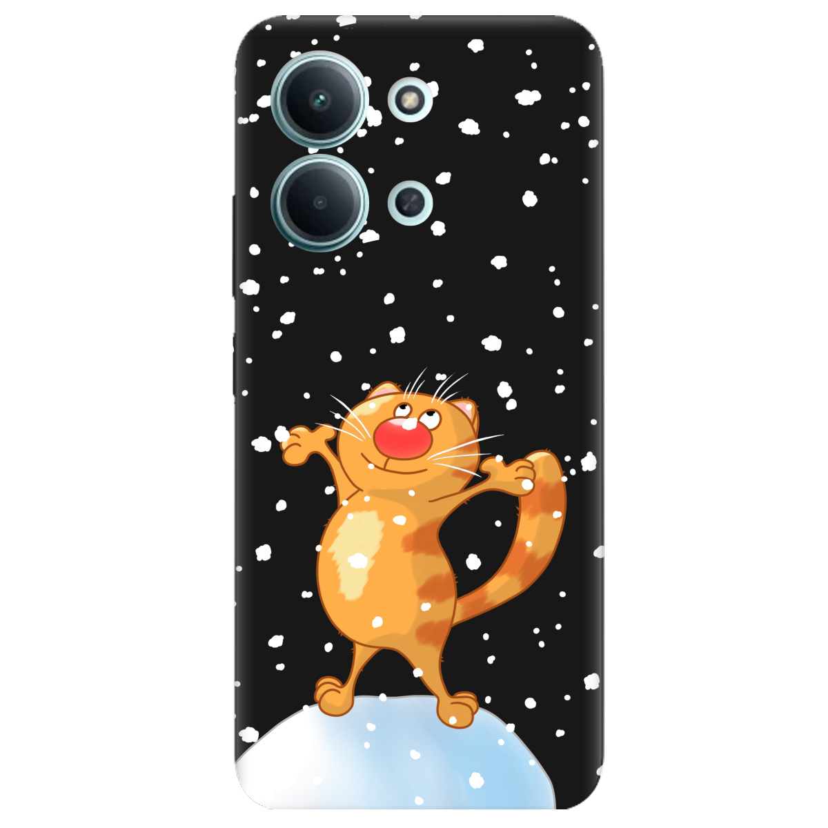 Чехол для Xiaomi Redmi 15C черный матовый soft touch Be Happy - фото 1 - Чехлы для телефонов