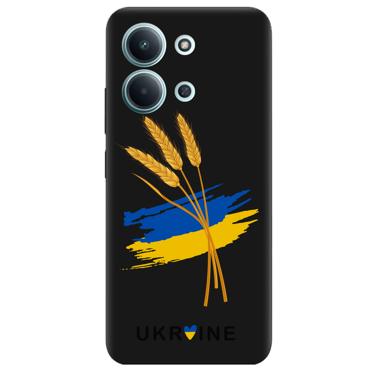 Чехол для Xiaomi Redmi 15C черный матовый soft touch Spikelets - фото 1 - Чехлы для телефонов