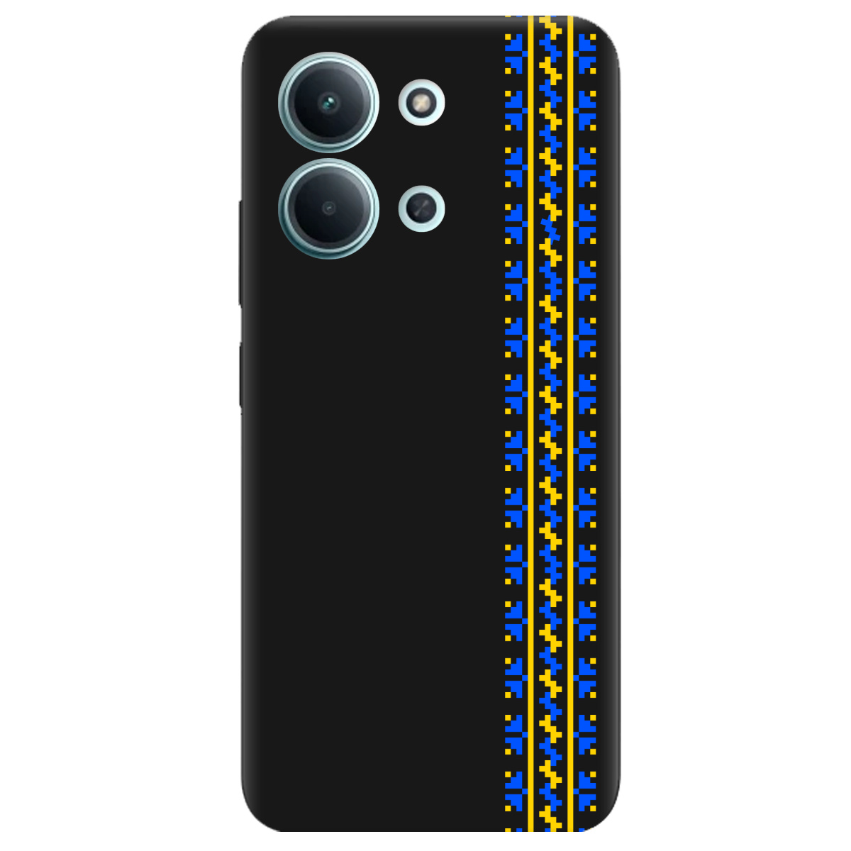 Чехол для Xiaomi Redmi 15C черный матовый soft touch Embroidery - фото 1 - Чехлы для телефонов