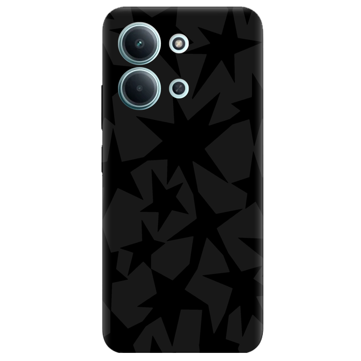 Чехол для Xiaomi Redmi 15C черный матовый soft touch Black stars - фото 1 - Чехлы для телефонов