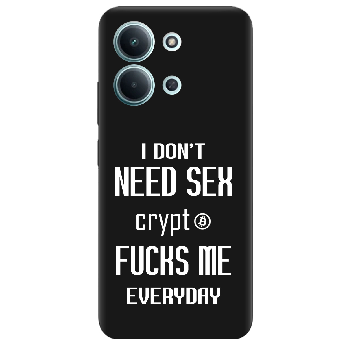 Чехол для Xiaomi Redmi 15C черный матовый soft touch Crypt - фото 1 - Чехлы для телефонов