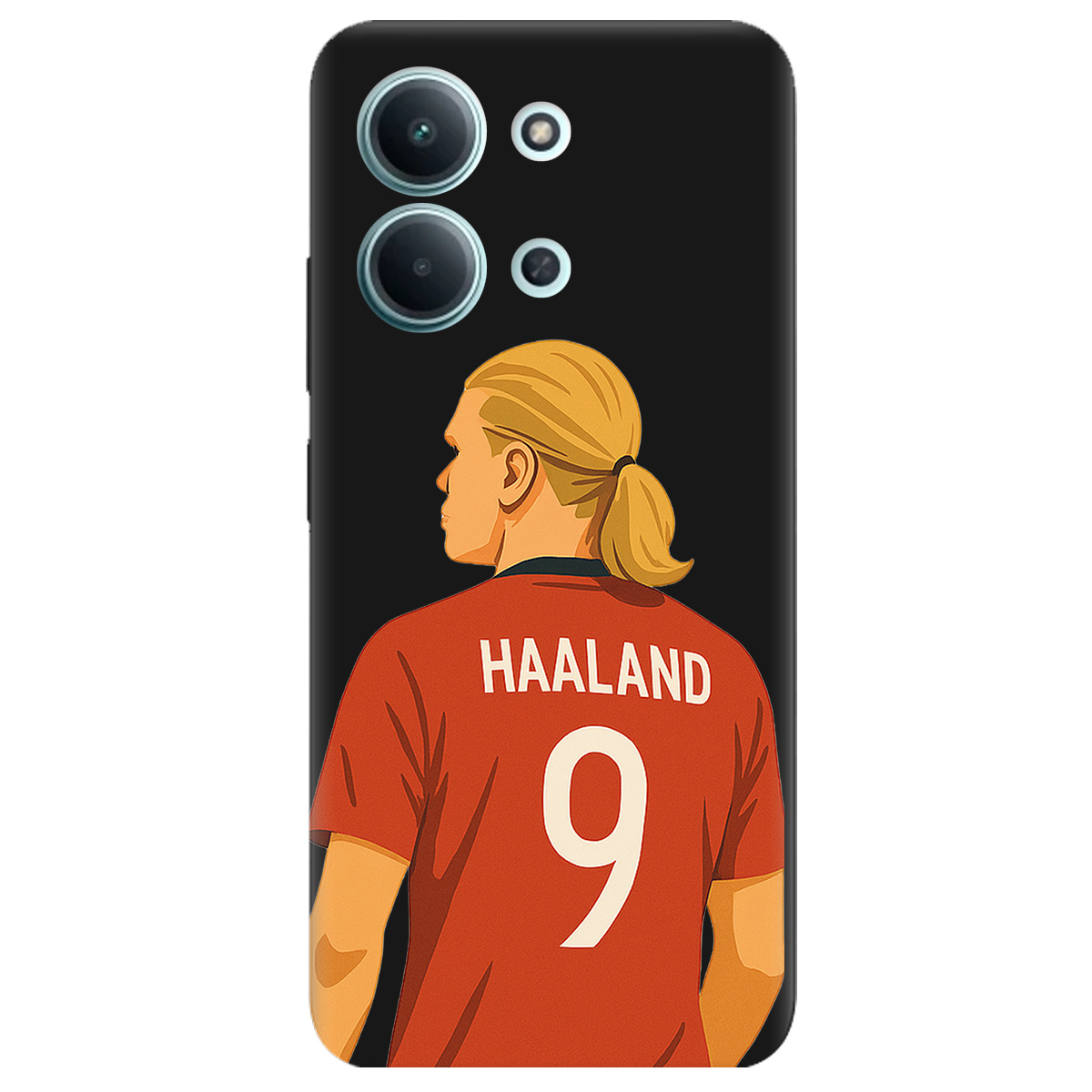 Чехол для Xiaomi Redmi 15C черный матовый soft touch Haaland - фото 1 - Чехлы для телефонов