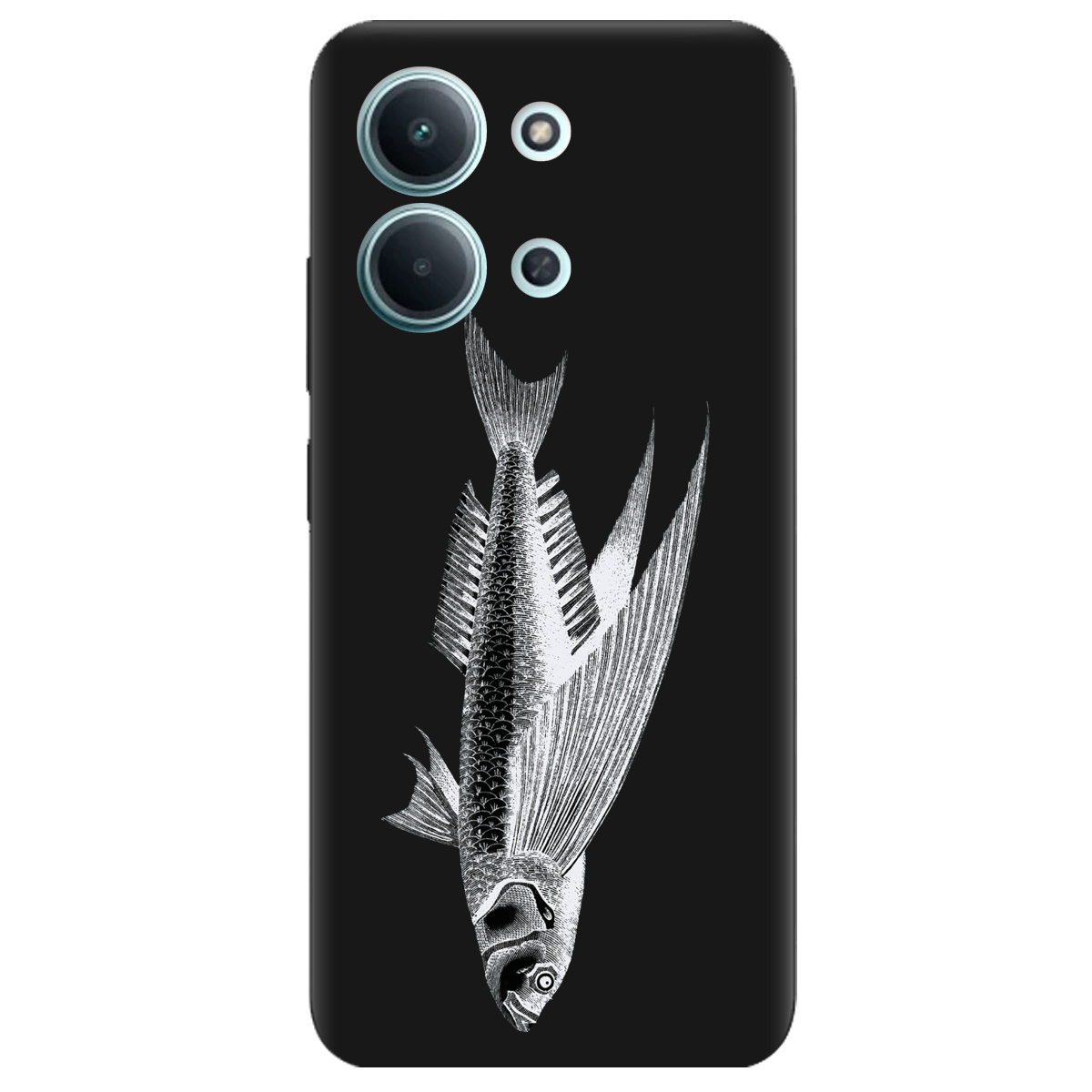 Чехол для Xiaomi Redmi 15C черный матовый soft touch Срібний трофей - фото 1 - Чехлы для телефонов