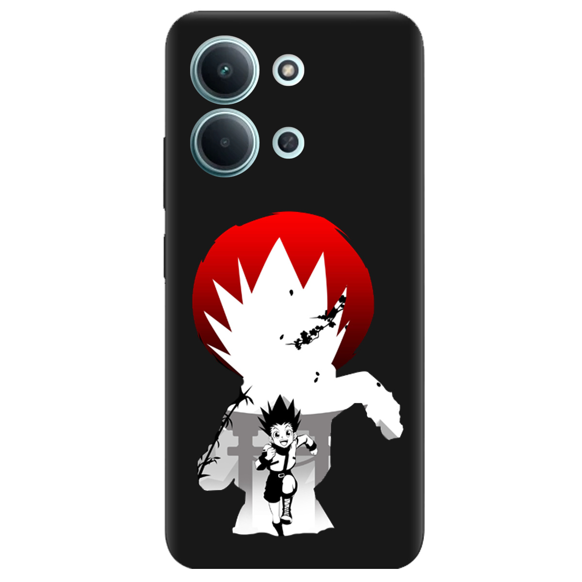 Чехол для Xiaomi Redmi 15C черный матовый soft touch Гон - фото 1 - Чехлы для телефонов