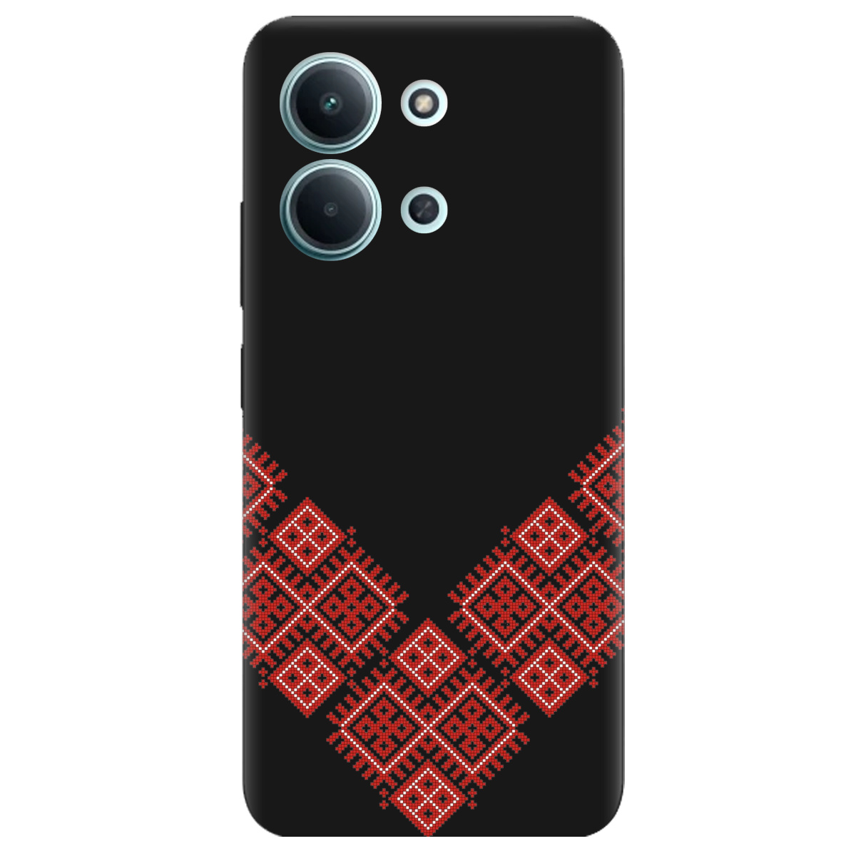 Чехол для Xiaomi Redmi 15C черный матовый soft touch Вышитая судьба - фото 1 - Чехлы для телефонов