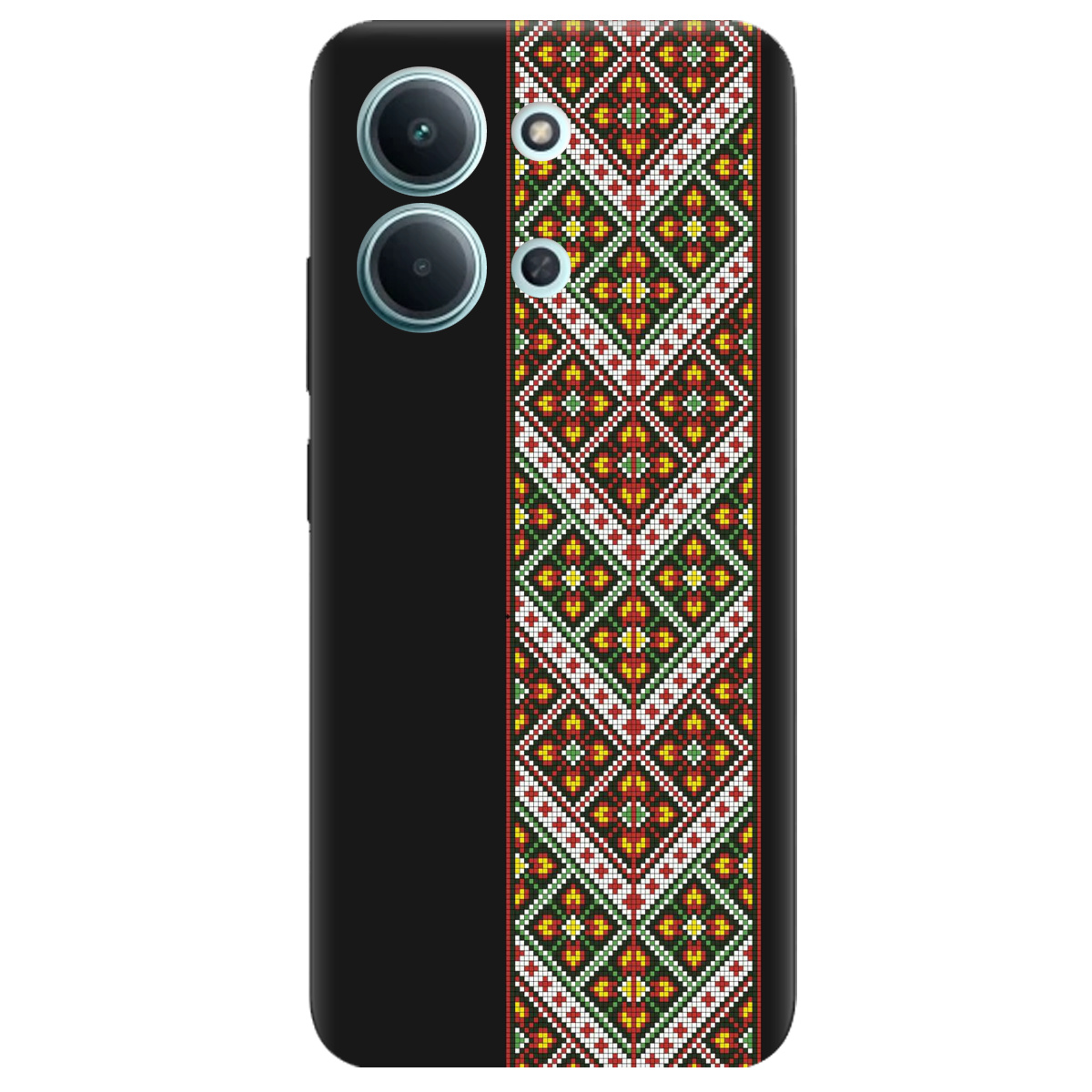 Чехол для Xiaomi Redmi 15C черный матовый soft touch Карпатский оберег - фото 1 - Чехлы для телефонов