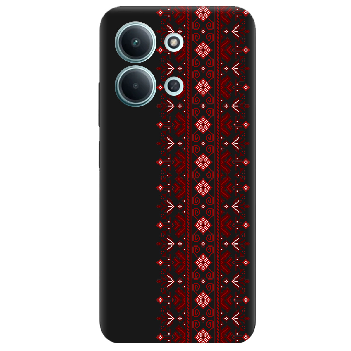 Чехол для Xiaomi Redmi 15C черный матовый soft touch Крестики судьбы - фото 1 - Чехлы для телефонов