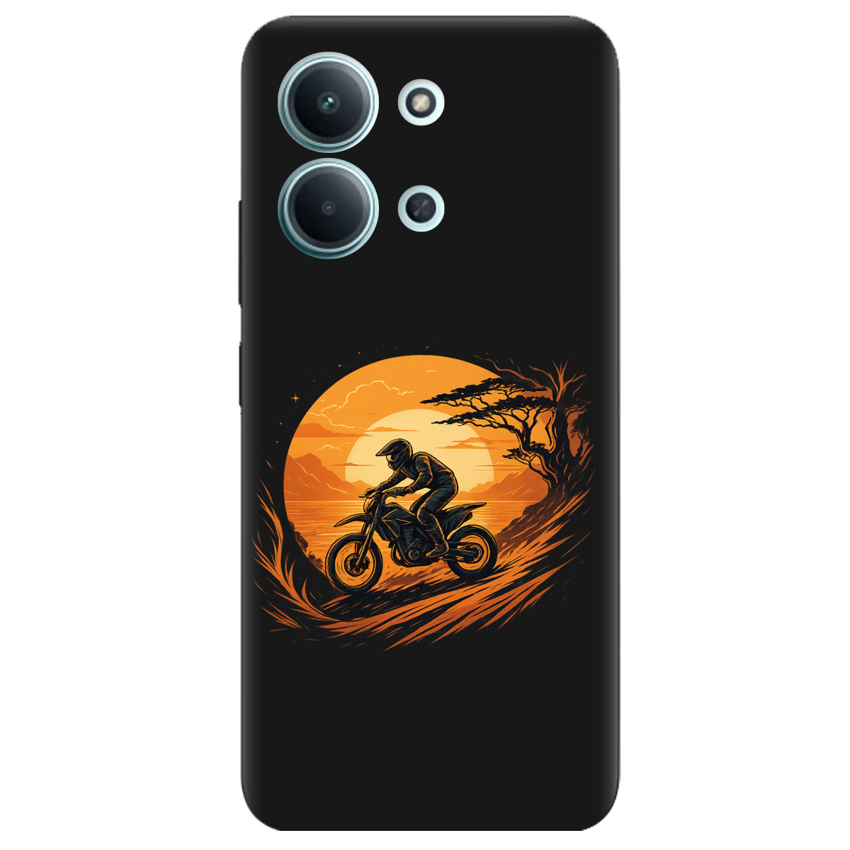 Чехол для Xiaomi Redmi 15C черный матовый soft touch БайкПуть - фото 1 - Чехлы для телефонов