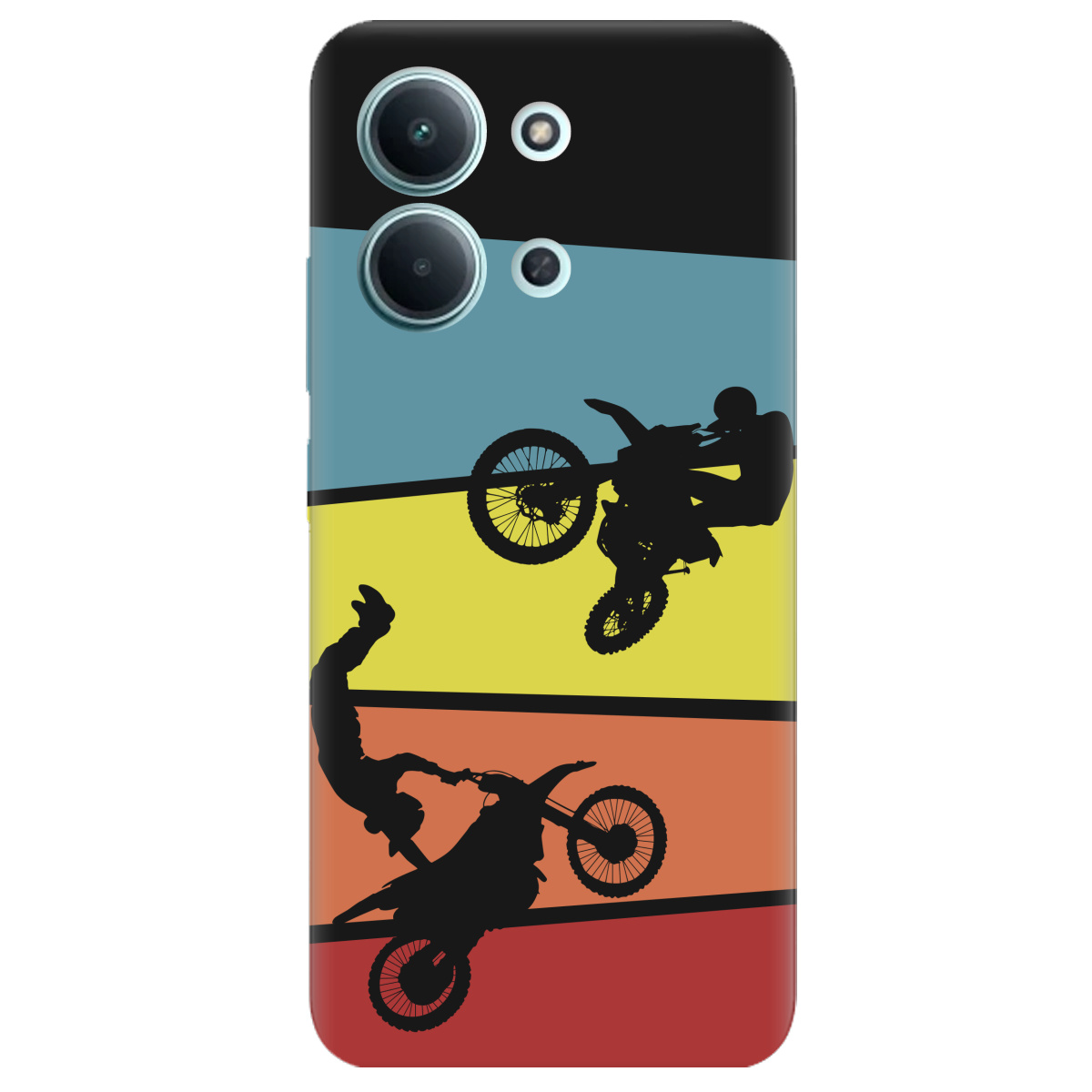 Чехол для Xiaomi Redmi 15C черный матовый soft touch Летучий мотор - фото 1 - Чехлы для телефонов