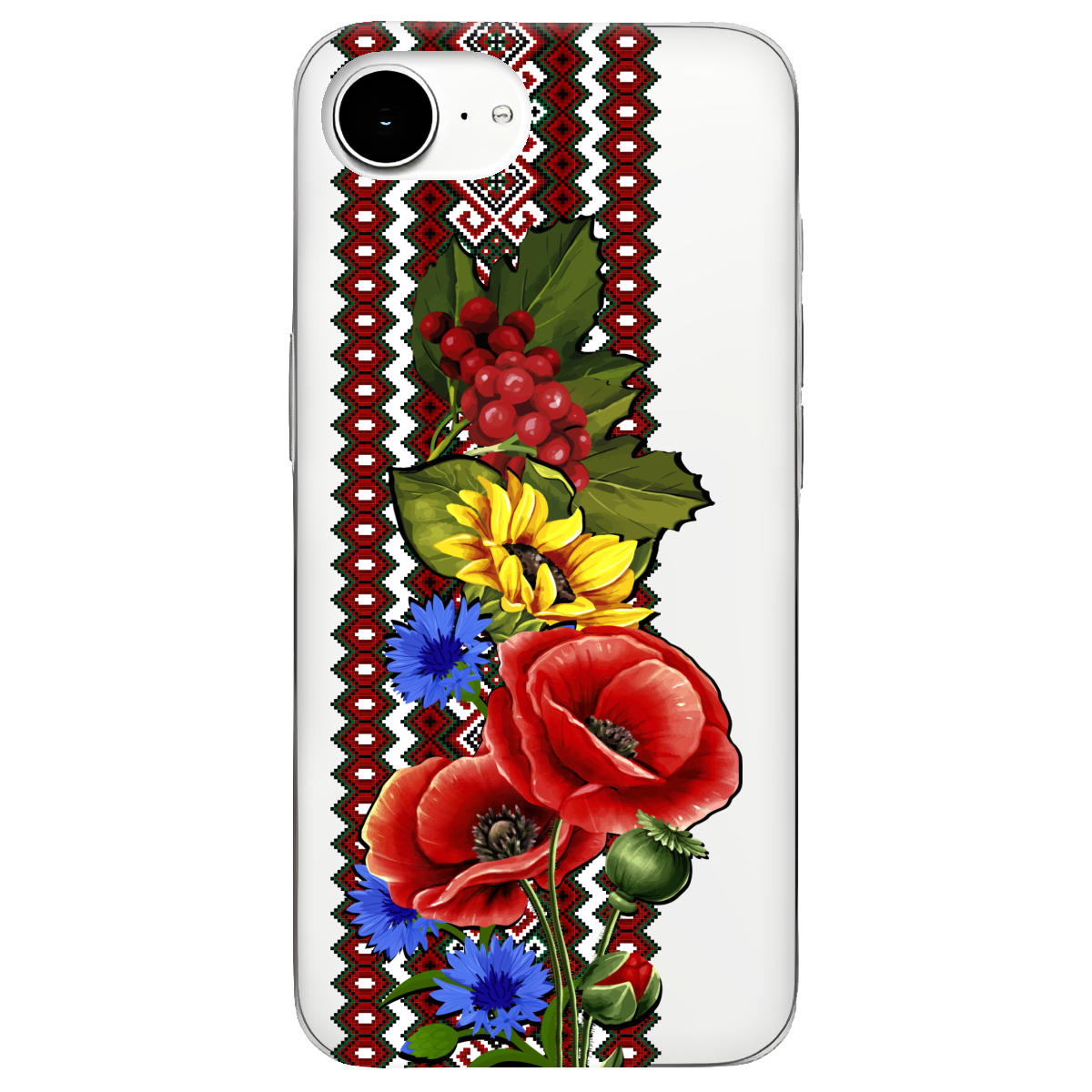 Чехол для Apple iPhone 17e прозрачный Ukraine ornament - фото 1 - Чехлы для телефонов