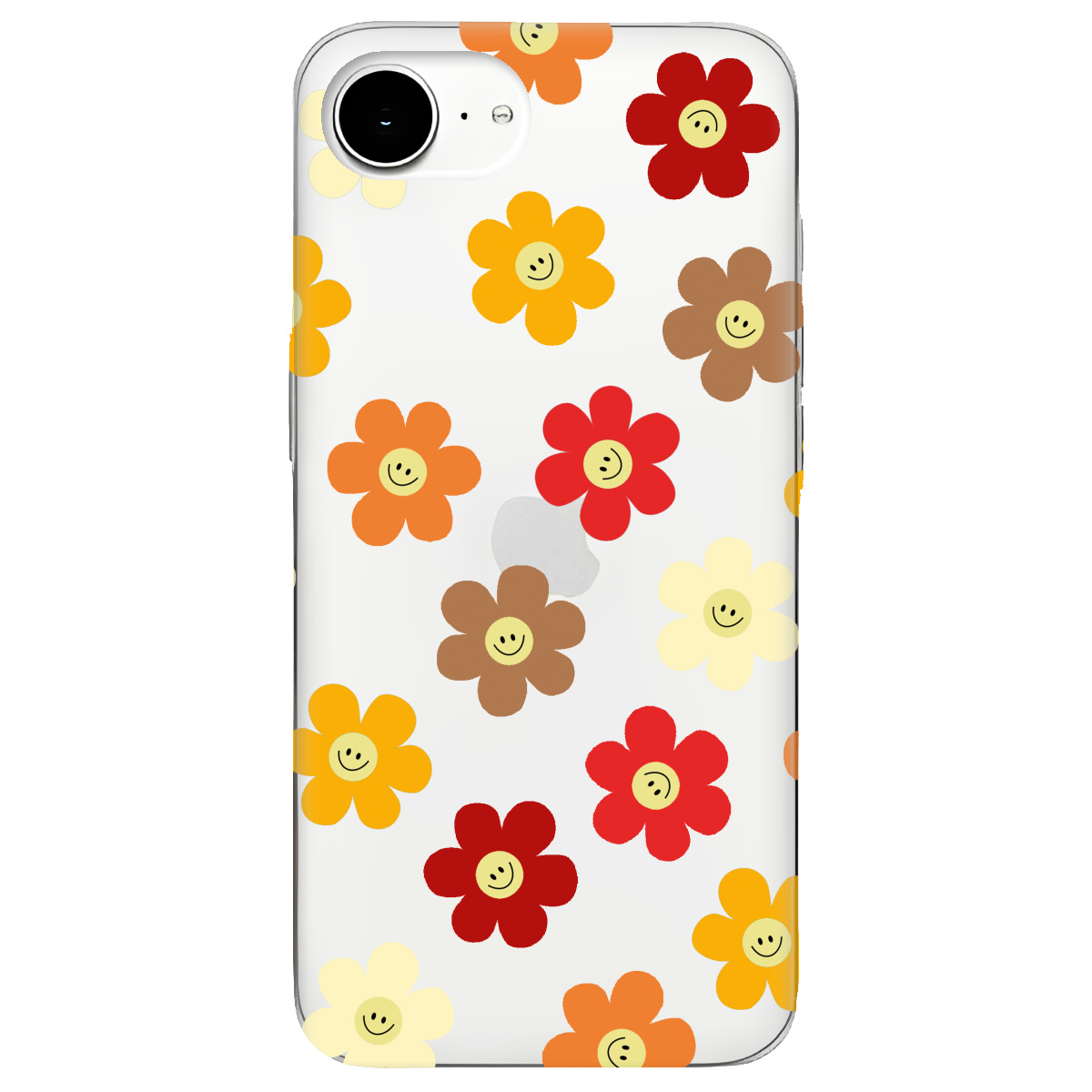 Чехол для Apple iPhone 17e прозрачный Smiley Garden - фото 1 - Чехлы для телефонов