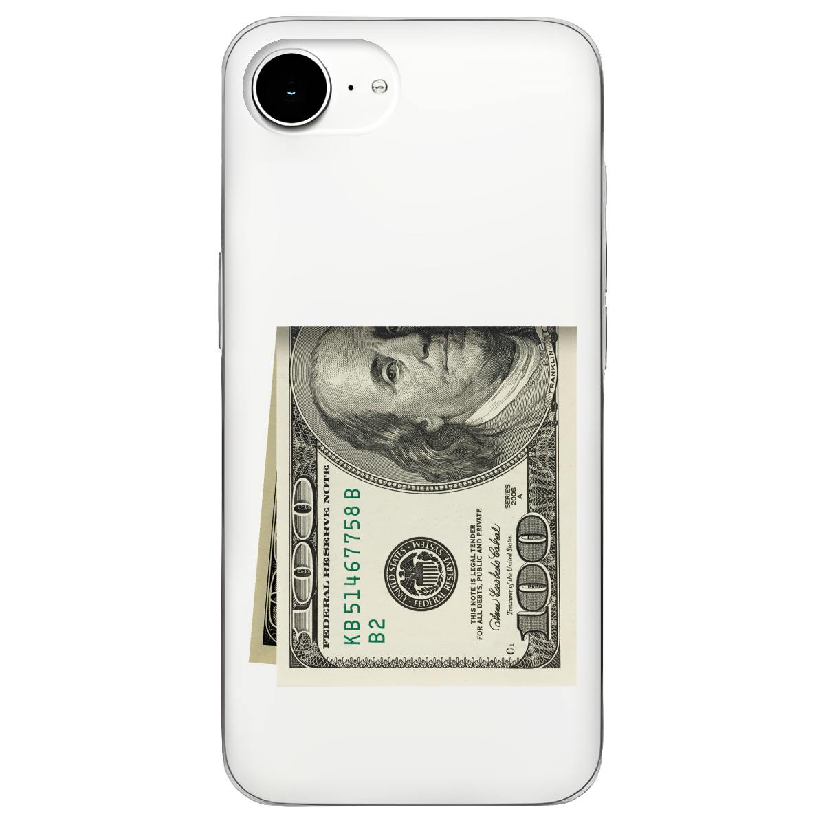 Чохол для Apple iPhone 17e прозорий Зігнутий Бенджамін - фото 1 - Чохли для телефонів