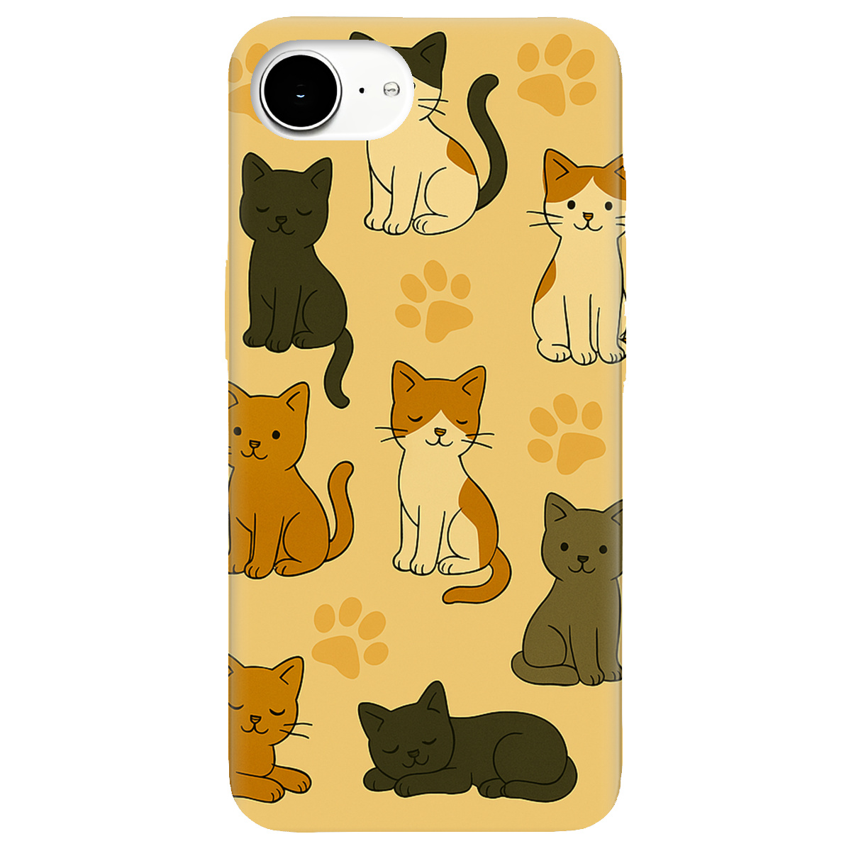 Чехол для Apple iPhone 17e прозрачный Милые котики - фото 1 - Чехлы для телефонов