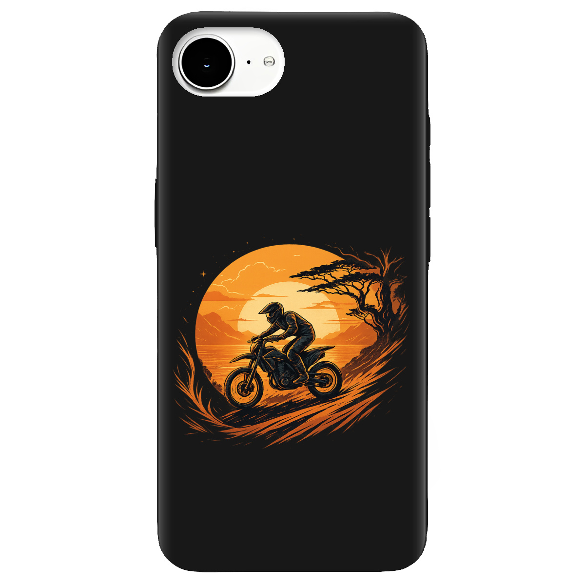 Чехол для Apple iPhone 17e черный матовый soft touch БайкПуть - фото 1 - Чехлы для телефонов