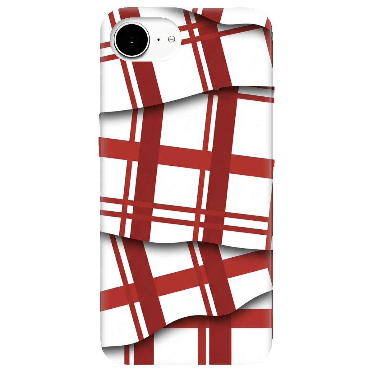 Чехол для Apple iPhone 17e прозрачный GRID RED - фото 1 - Чехлы для телефонов