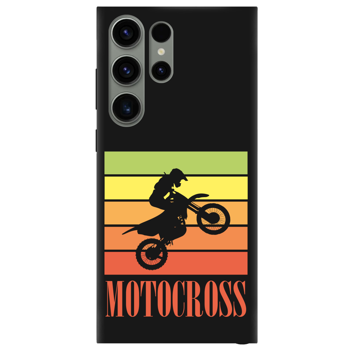Чехол для Samsung Galaxy S23 Ultra черный матовый soft touch Motocross - фото 1 - Чехлы для телефонов