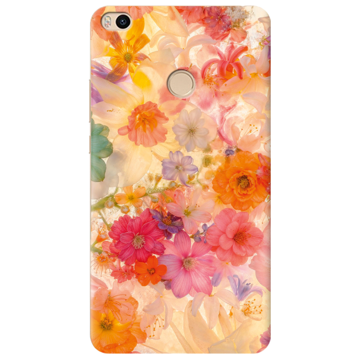 Чохол для Xiaomi Mi Max 2 прозорий Дофамінові квіти - фото 1 - Чохли для телефонів