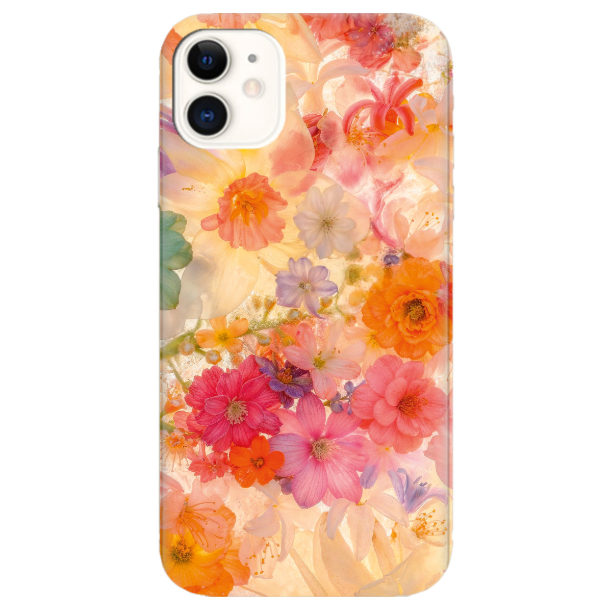 Чохол для Apple iPhone 11 прозорий Дофамінові квіти - фото 1 - Чохли для телефонів