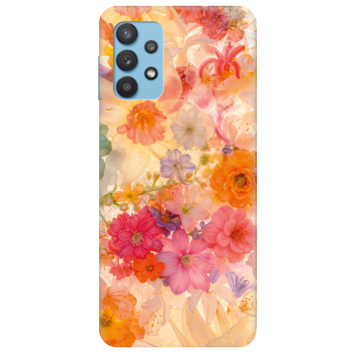 Чохол для Samsung Galaxy A32 4G прозорий Дофамінові квіти - фото 1 - Чохли для телефонів