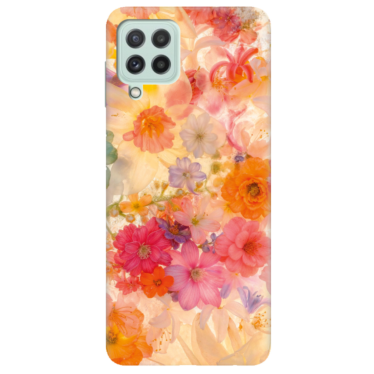 Чехол для Samsung Galaxy M32 прозрачный Дофаминовые цветы - фото 1 - Чехлы для телефонов