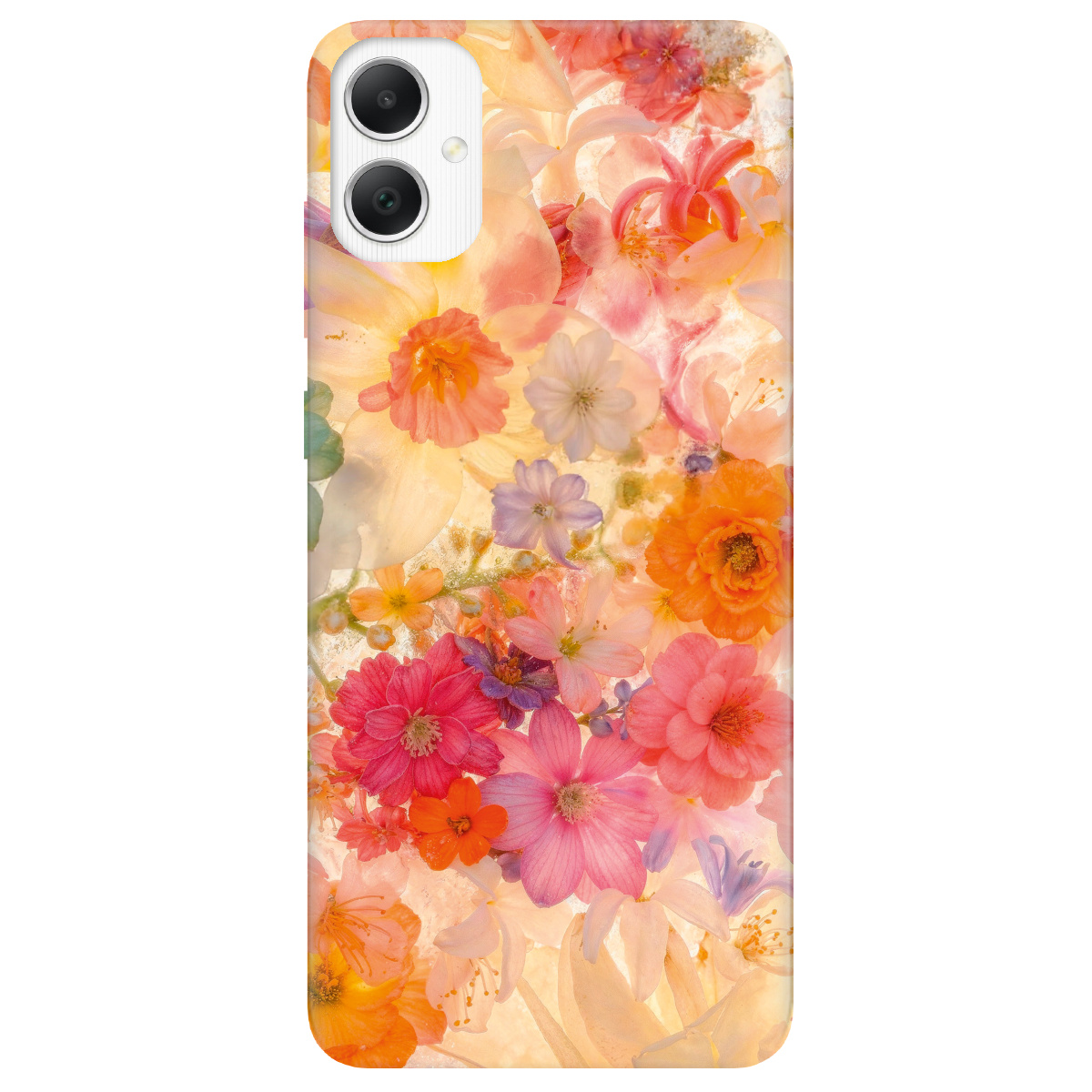 Чохол для Samsung Galaxy A05 прозорий Дофамінові квіти - фото 1 - Чохли для телефонів