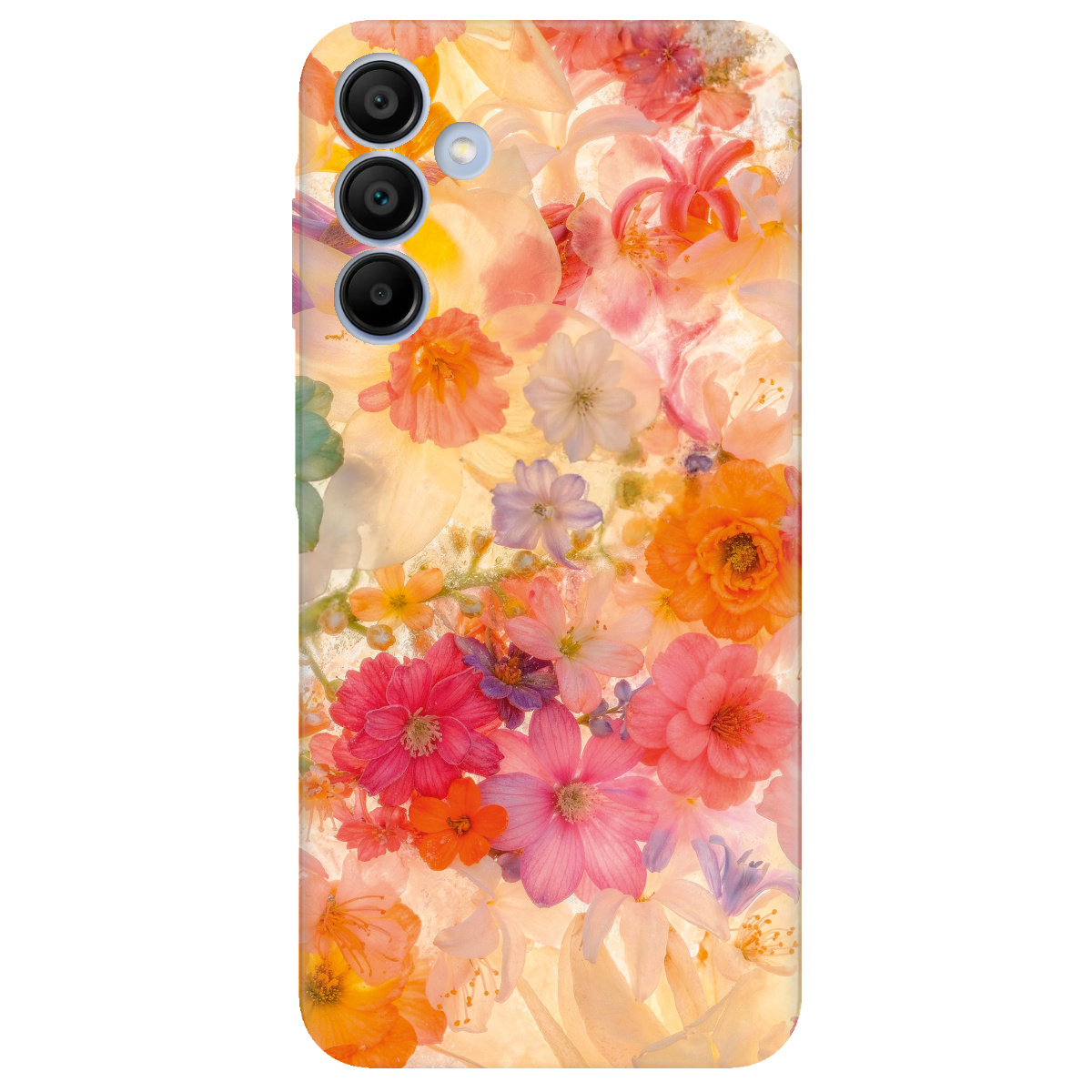 Чохол для Samsung Galaxy A15 прозорий Дофамінові квіти - фото 1 - Чохли для телефонів