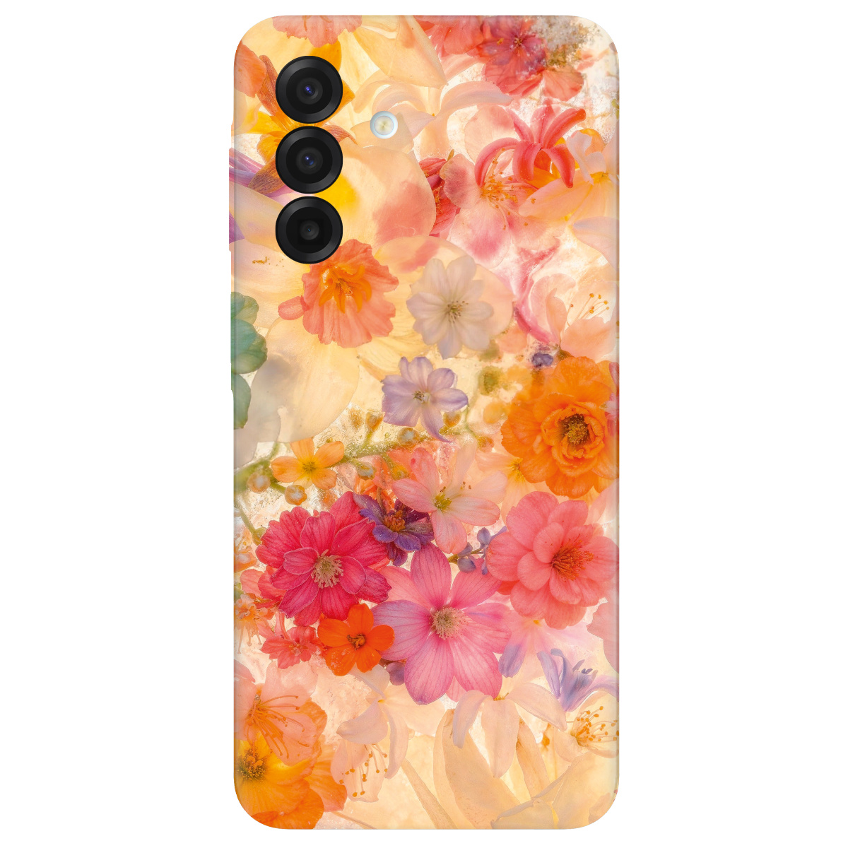 Чохол для Samsung Galaxy A17 прозорий Дофамінові квіти - фото 1 - Чохли для телефонів