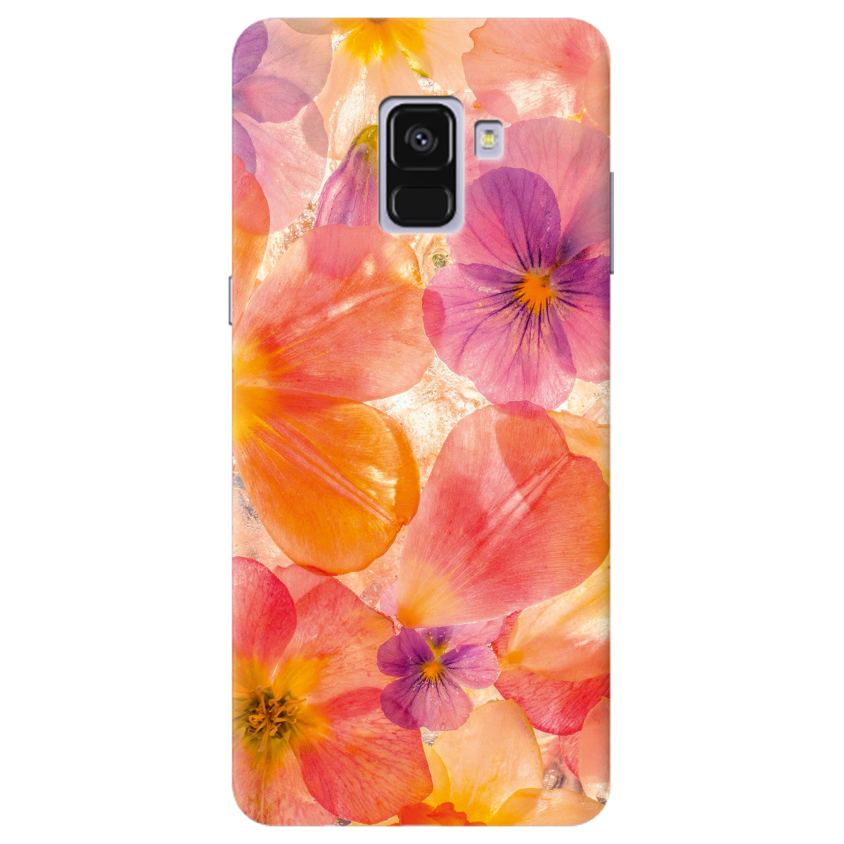 Чохол для Samsung Galaxy A8 2018 прозорий Дофаміновий розквіт - фото 1 - Чохли для телефонів