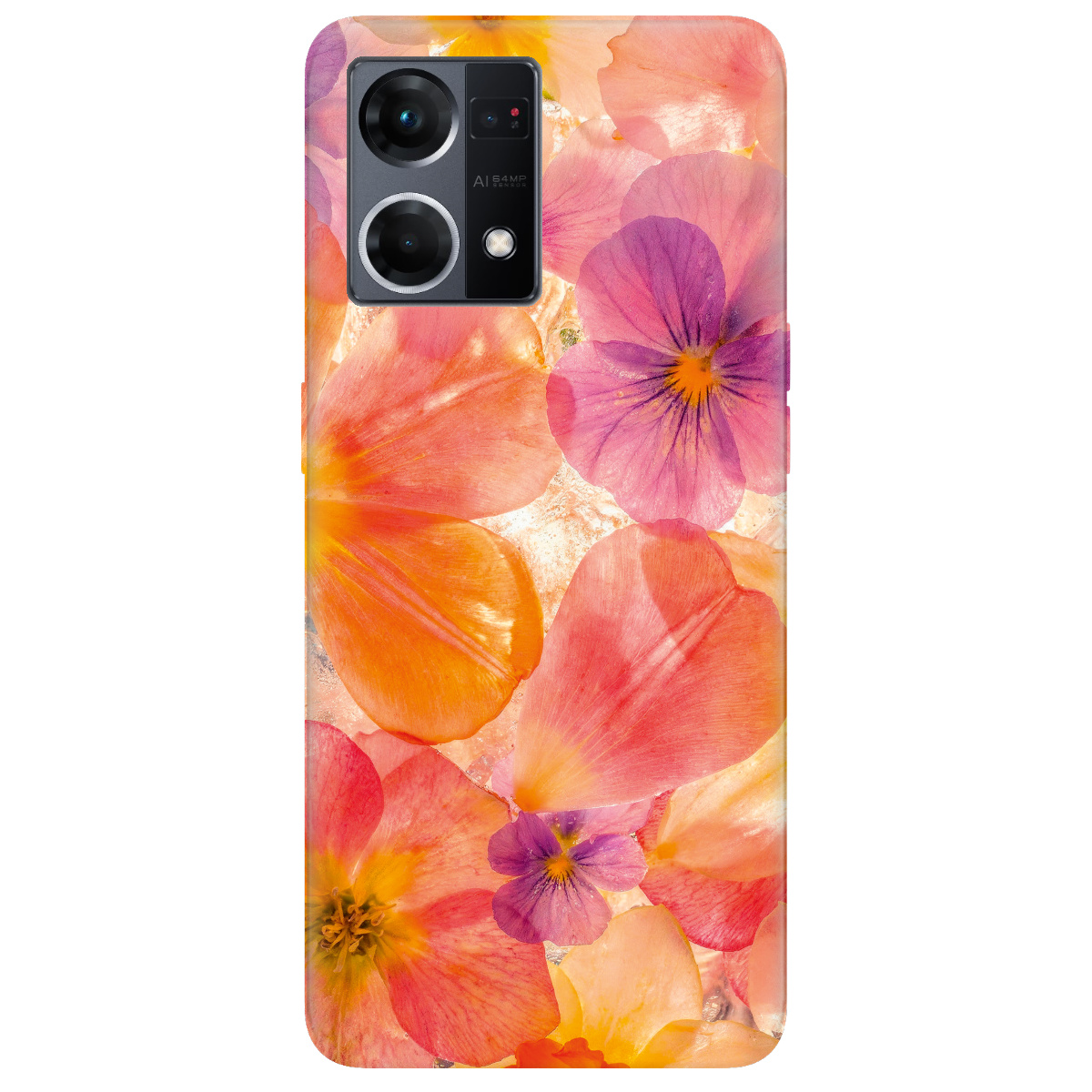 Чехол для Oppo Reno  7 4G прозрачный Дофаминовый расцвет - фото 1 - Чехлы для телефонов