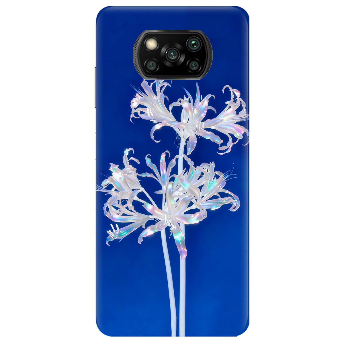 Чехол для Xiaomi Poco X3 прозрачный Blue Lycoris - фото 1 - Чехлы для телефонов