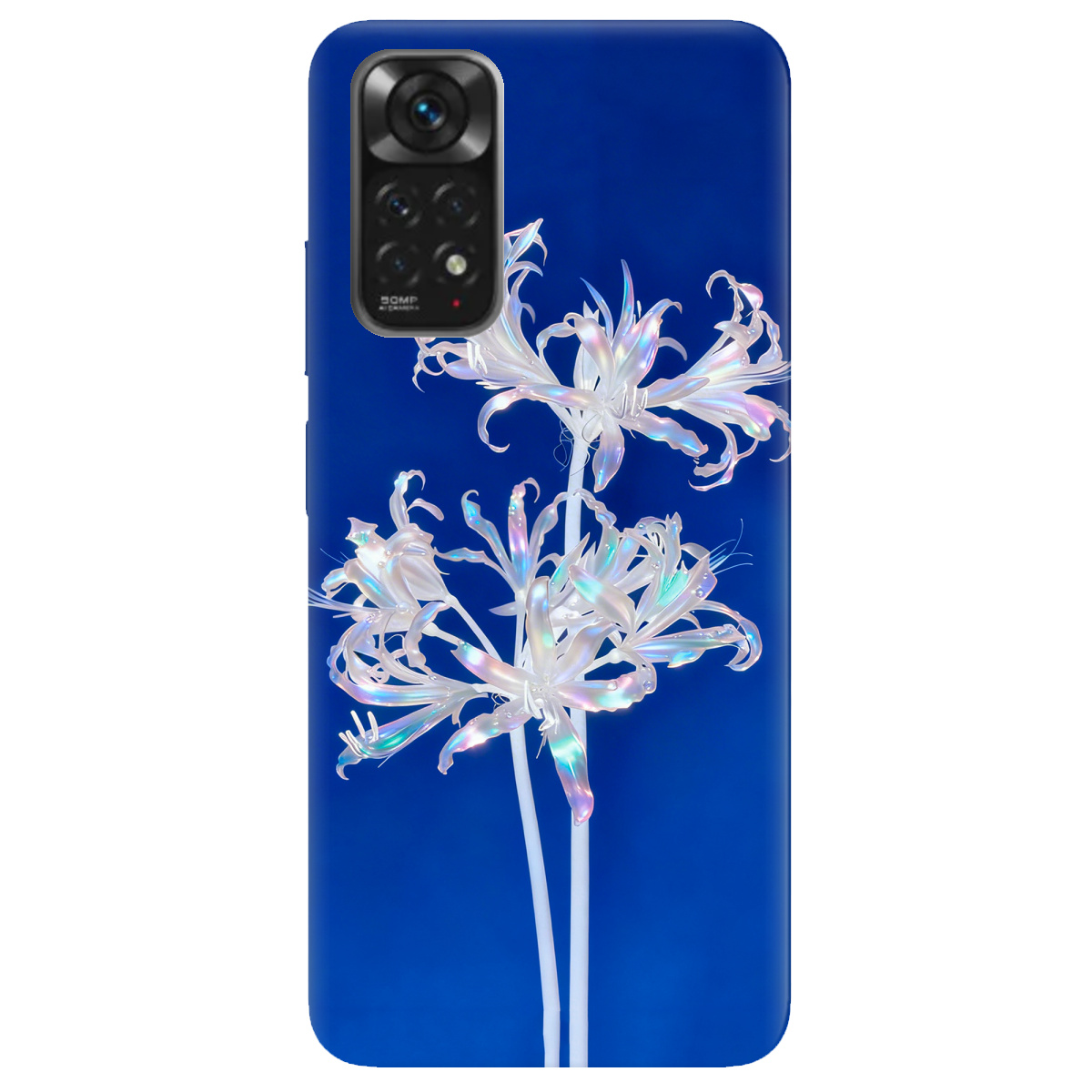 Чехол для Xiaomi Redmi Note 11s прозрачный Blue Lycoris - фото 1 - Чехлы для телефонов