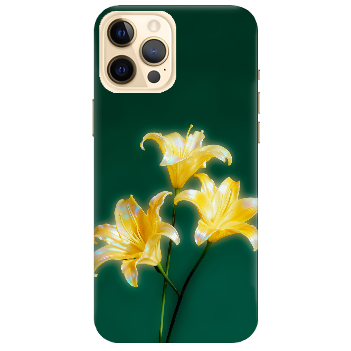 Чохол для Apple iPhone 12 Pro Max прозорий Сяюча лілія - фото 1 - Чохли для телефонів