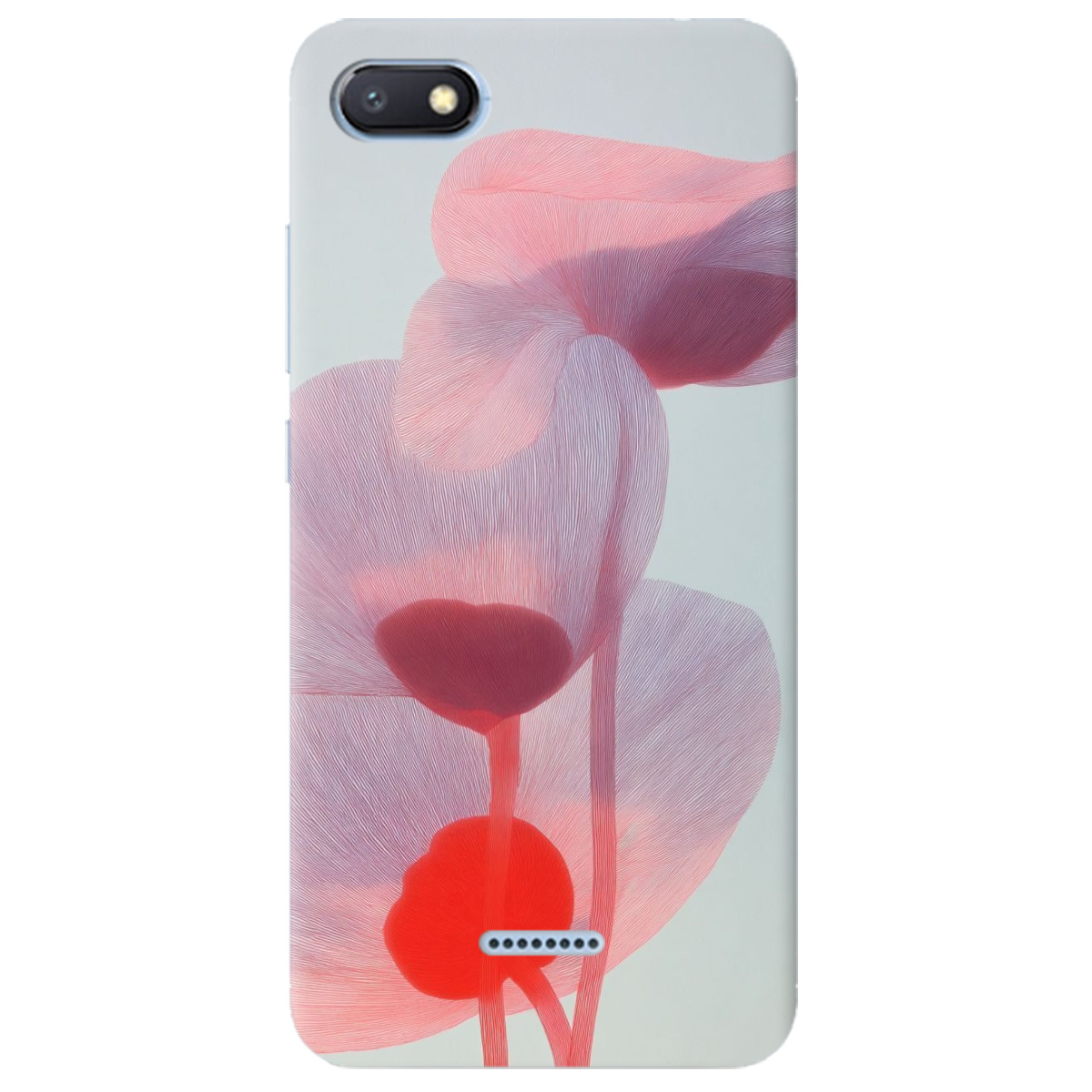 Чохол для Xiaomi Redmi 6A прозорий Прозорі пелюстки - фото 1 - Чохли для телефонів